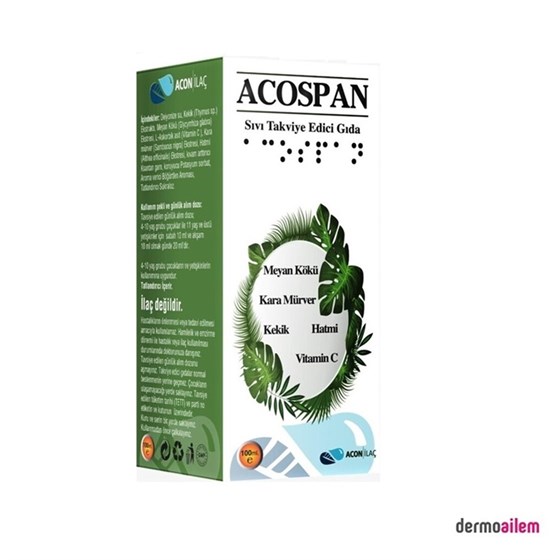 Takviye Edici GıdalarAconAcon İlaç Acospan 100 ml