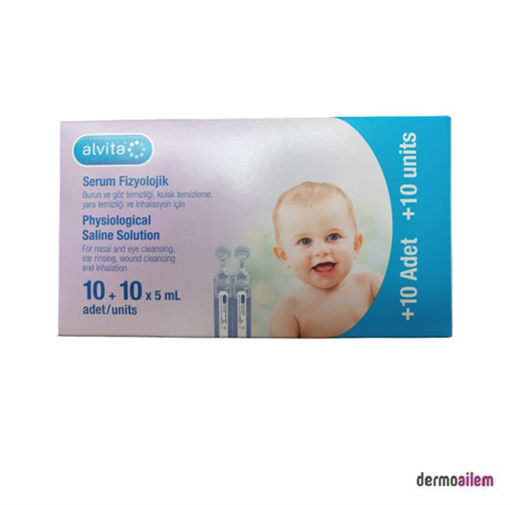 Bebek Sağlık ÜrünleriAlvitaAlvita Serum Fizyolojik 5 ml x 20 Flakon