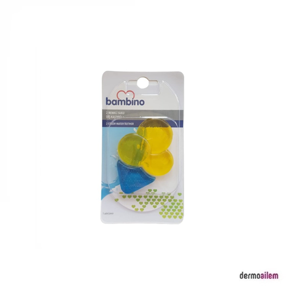 Biberon & Emzik & OyuncakBambinoBambino 2 Renkli Sulu Diş Kaşıyıcı Sarı Mavi P0656