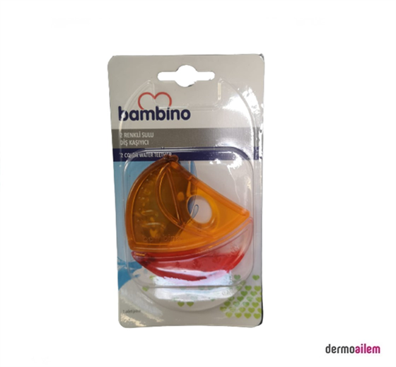 Biberon & Emzik & OyuncakBambinoBambino 2 Renkli Sulu Diş Kaşıyıcı Turuncu Kırmızı P0656