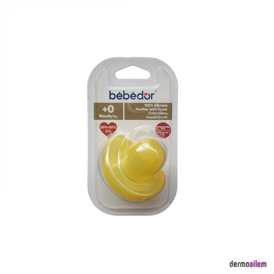 Biberon & Emzik & OyuncakBebedorBebedor +0  Damaklı Kapaklı Soft Silikon Emzik Sarı
