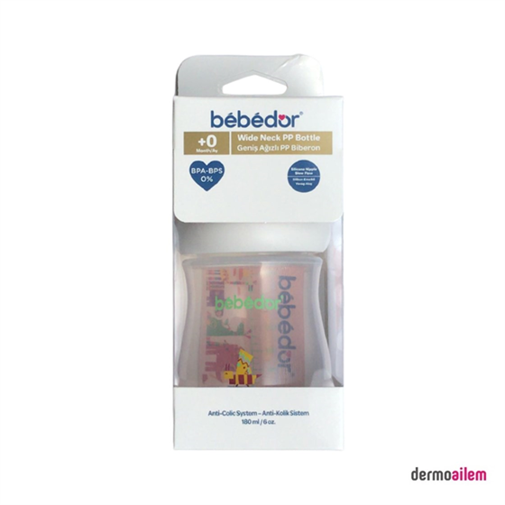 Biberon & Emzik & OyuncakBebedorBebedor Geniş Ağızlı Anti-Kolik PP Biberon Arı Desenli 180 ml