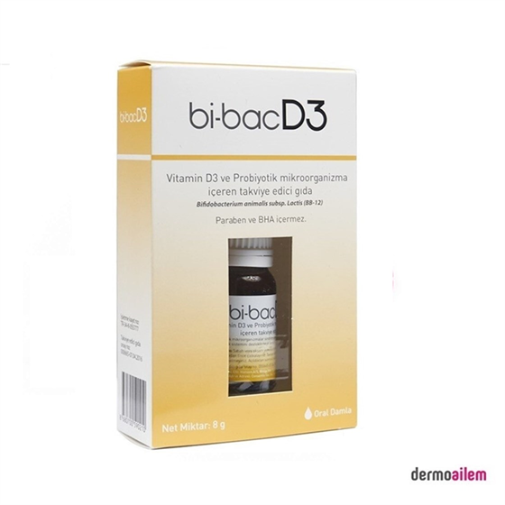 ProbiyotiklerBi-BacBi-Bac D3 Probiyotikli D Vitamini Damla 8 Gr yeni
