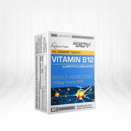 Takviye Edici GıdalarBigjoyBigjoy Vitamins Vitamin B12 60 Çiğneme Tablet