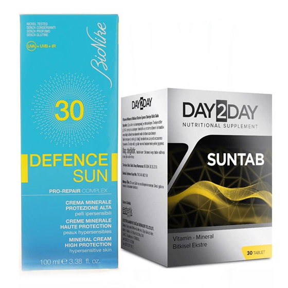 Spf 20 & 50 ArasıBioNikeBioNike Defence Sun Spf 30 Mineral Güneş Kremi 100 ml + Day2Day Suntab 30 Tablet