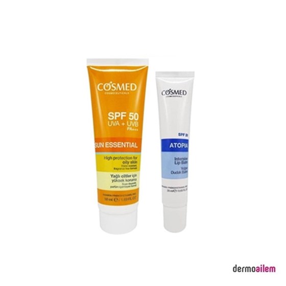 Spf 20 & 50 ArasıCosmedCosmed Sun Essential Spf 50 Oily Skin Cream 50 ml Set