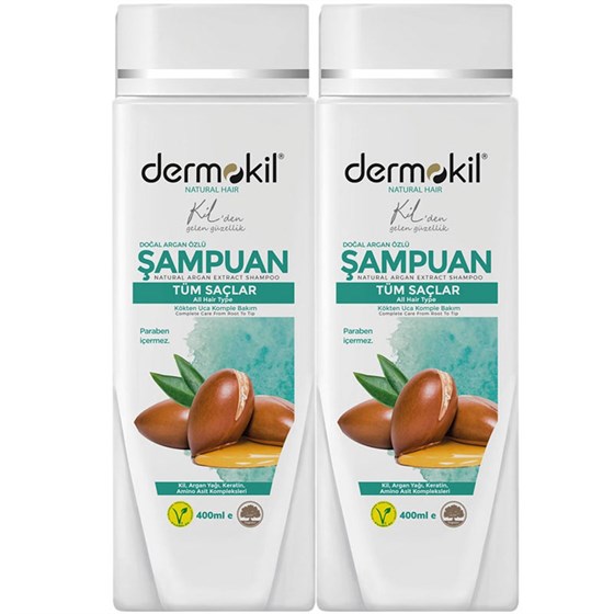 ŞampuanlarDermokilDermokil Argan Yağlı Şampuan 400 ml | 2li Paket