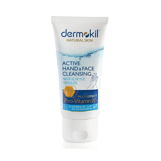 Cilt Temizleme ÜrünleriDermokilDermokil Natural Skin Aktif El ve Yüz Temizliği 50 ml SKT 09/2021