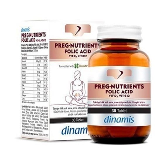Takviye Edici GıdalarDinamisDinamis Preg-Nutrients Folic Acid 30 Tablet