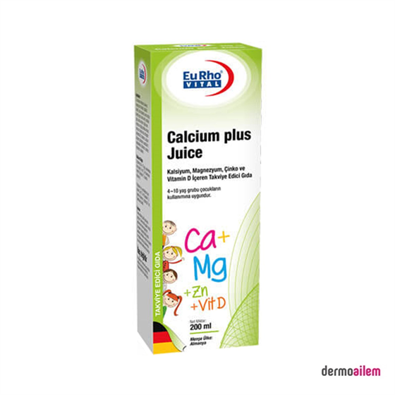 Takviye Edici GıdalarEurho VitalEurho Vital Calcium Plus 200 ml Juice