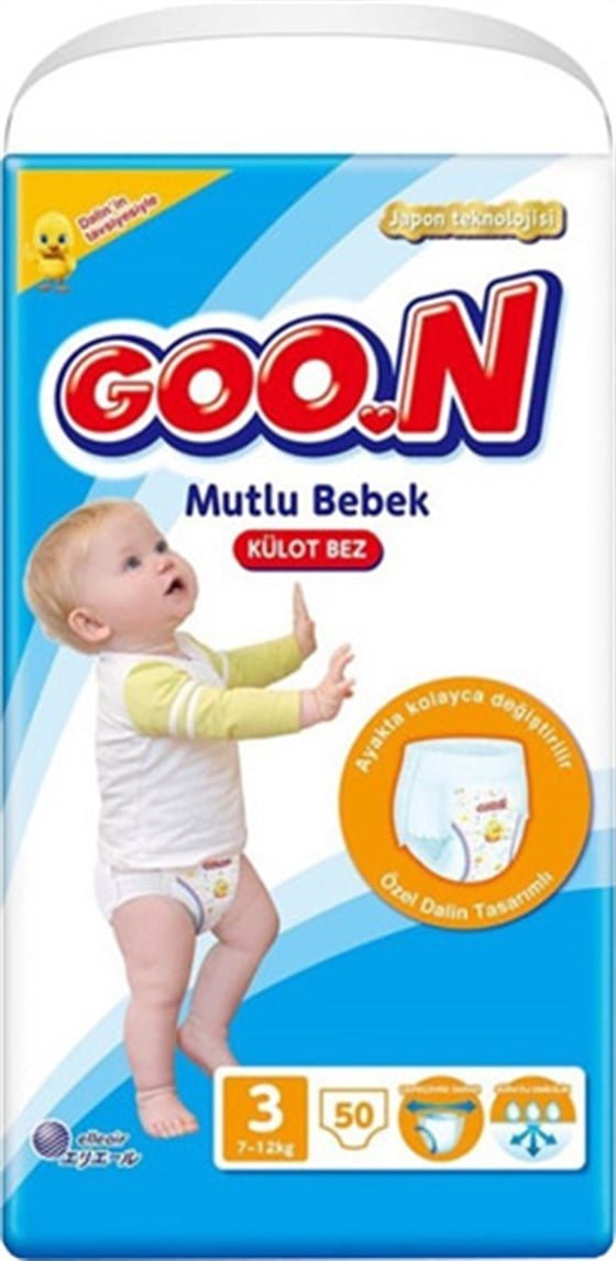 Bebek BezleriGoonGoon Pants Külot Bebek Bezi Mutlu Bebek 3 Beden Jumbo Paket 46 Adet