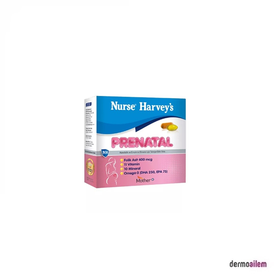 Takviye Edici GıdalarNurse Harvey'sNurse Harvey's Adult Prenatal Vitamins 30 Tablet