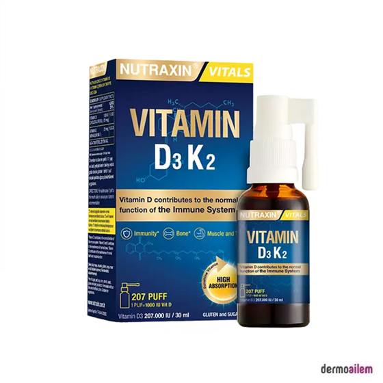 Takviye Edici GıdalarNutraxinNutraxin Vitamin D3K2