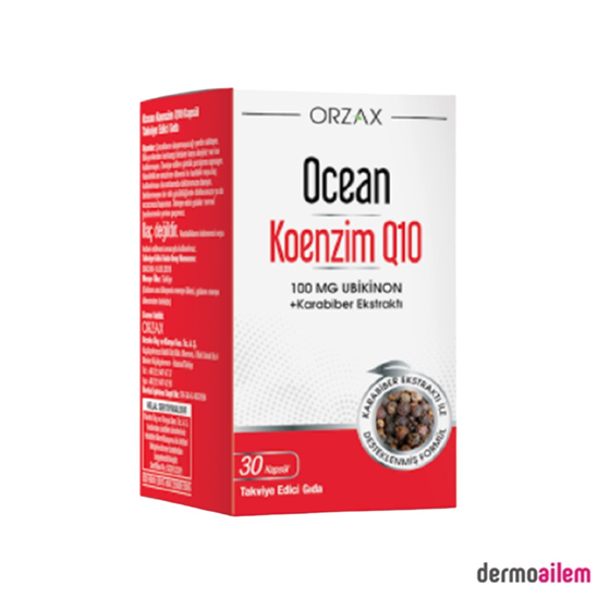 Takviye Edici GıdalarOrzaxOcean Koenzim Q10 100 mg 30 Kapsül