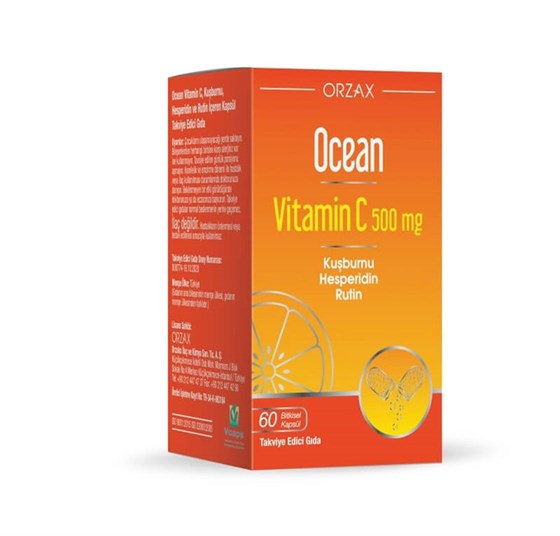 Takviye Edici GıdalarOrzaxOcean Vitamin C 500 mg 60 Kapsül