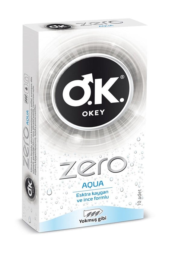 PrezervatiflerOkeyOkey Prezervatif Zero Aqua 10'lu