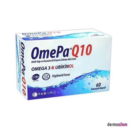 Omega 3 & Balık YağlarıTab İlaçOmepa Q10 Omega 3 Ubiquinol 60 Kapsül
