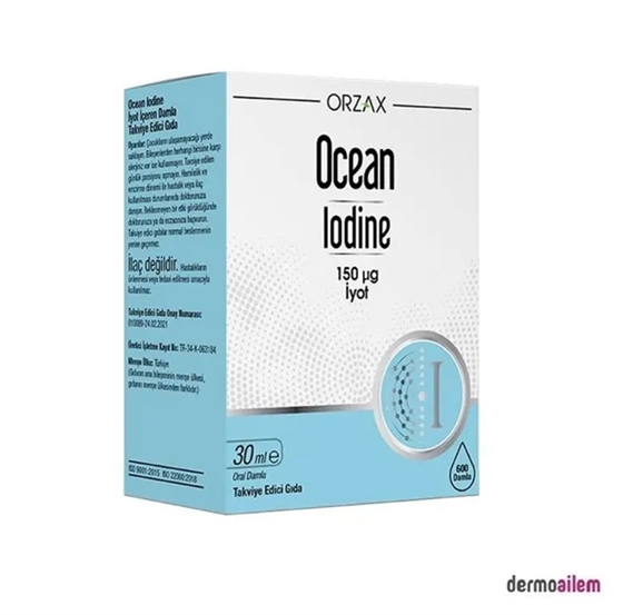 Takviye Edici GıdalarOrzaxOrzax Ocean Iodine 150 mcg Damla 30 ml