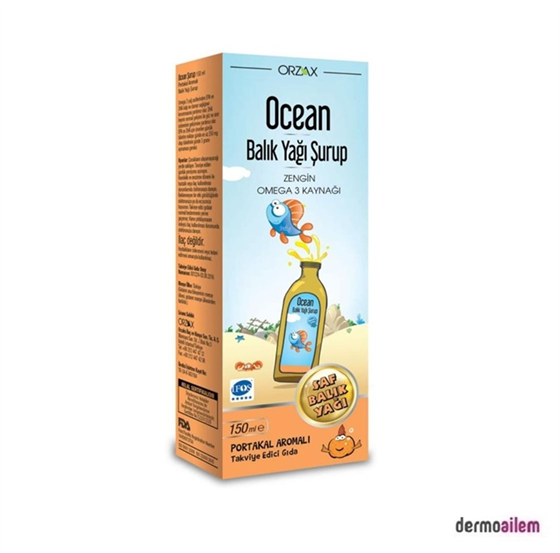 Besin Takviyesi ÜrünleriOrzaxOrzax Ocean Omega 3 Balık Yağı Portakal Aromalı Şurup 150ml