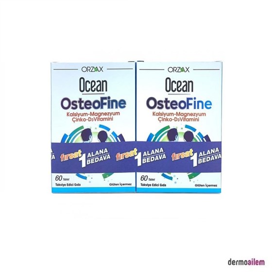 Takviye Edici GıdalarOrzaxOrzax Ocean OsteoFine 60 Tablet 1 Alana 1 Bedava