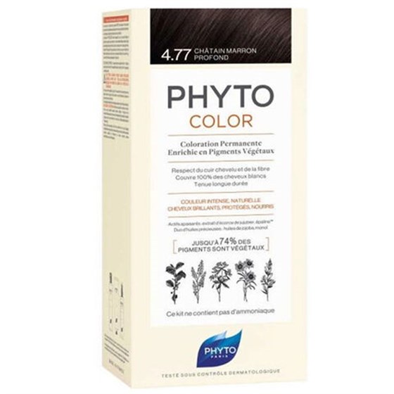 Saç BoyalarıPhytoPhyto Phytocolor Bitkisel Saç Boyası - 4.77 Yoğun Kestane Bakır