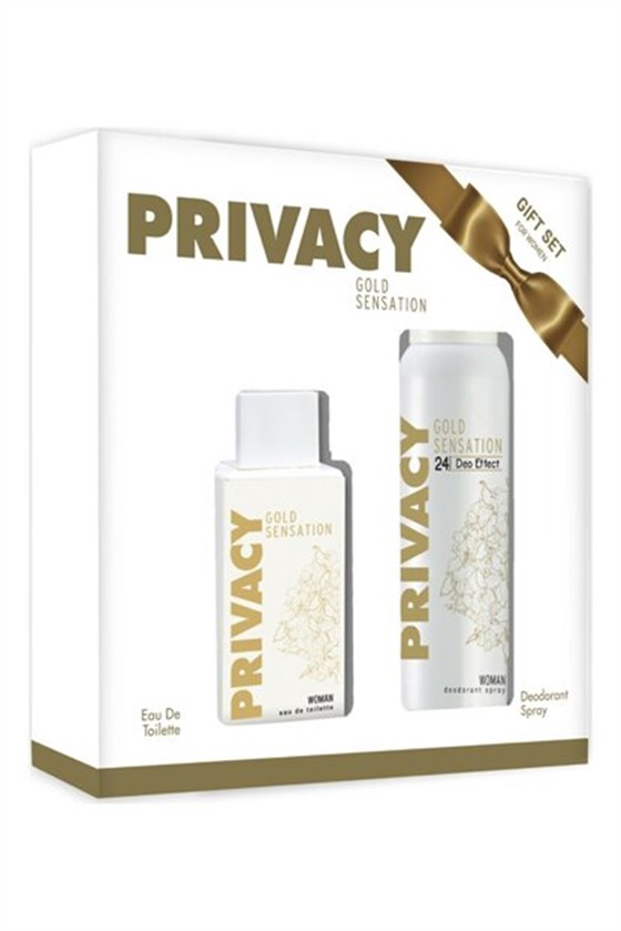 Kadın ParfümPrivacyPrivacy Gold Sensation Women EDT 100 ml + Deo Sprey 150 ml Kadın Parfüm Seti