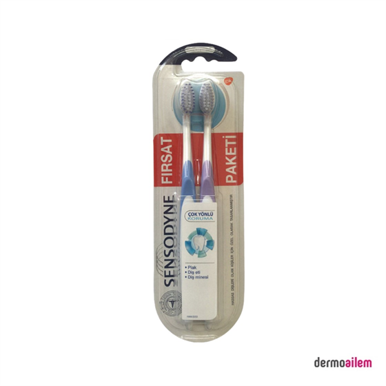 Diş FırçalarıSensodyneSensodyne Çok Yönlü Koruma Diş Fırçası 2'li Fırsat Paketi Orta