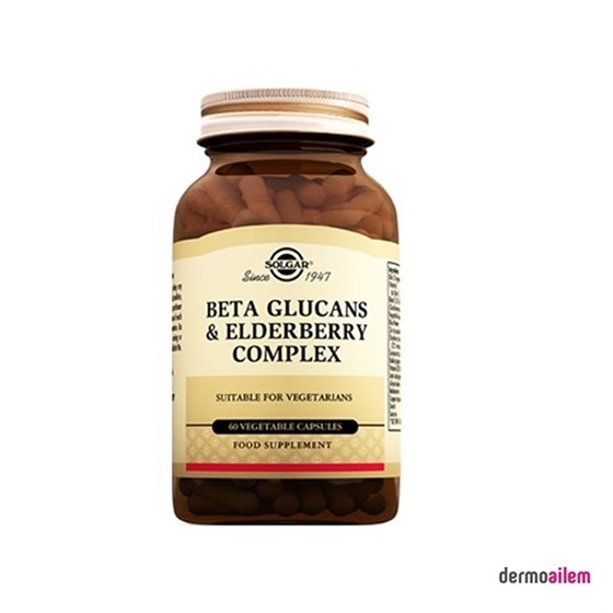 Takviye Edici GıdalarSolgarSolgar Beta Glucans & Elderberry Complex 60 Kapsül