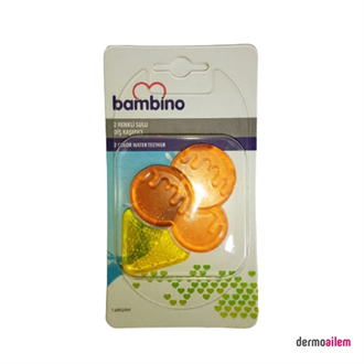 Biberon & Emzik & OyuncakBambinoBambino 2 Renkli Sulu Diş Kaşıyıcı Turuncu Sarı P0656