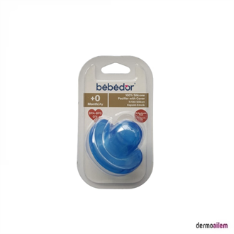 Biberon & Emzik & OyuncakBebedorBebedor +0  Damaklı Kapaklı Soft Silikon Emzik Mavi