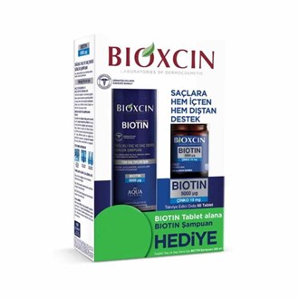 Saç DökülmesiBioxcinBioxcin Biotin 5000 Mcg  60 Tablet ve Biotin Şampuan Seti
