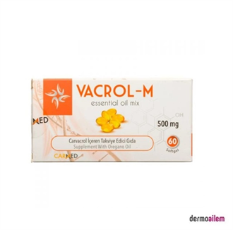 Takviye Edici GıdalarCarmedCarmed Vacrol-M 500 mg Takviye Edici Gıda 60 Yumuşak Kapsül