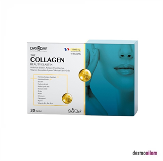 Kolajen ( Collagen )Day2DayDay2Day The Collagen Beauty Elastin 1000 mg 30 Tablet