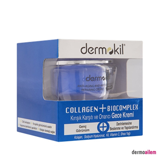 Anti & Age ÜrünleriDermokilDermokil Collagen + Biocomplex Yaşlanma Karşıtı Gece Bakım Kremi 50 ml