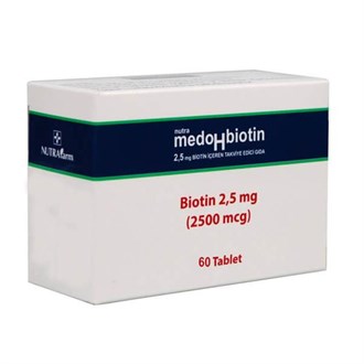 Takviye Edici GıdalarDermoskinDermoskin Medohbiotin Biotin 2,5 mg 60 Tablet