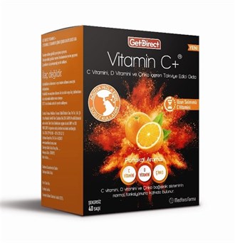 Takviye Edici GıdalarGetDirectGetDirect Vitamin C+ 40 Şase