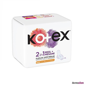 Hijyenik Kadın ÜrünleriKotexKotex 2 in 1 Ultra Normal 14'lü