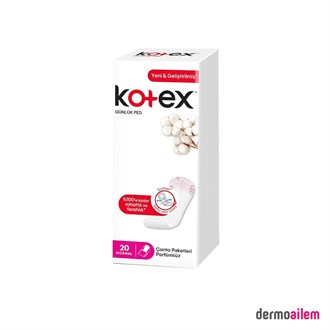 Hijyenik Kadın ÜrünleriKotexKotex Çanta Paketleri Parfümsüz Normal Günlük Ped 20'li