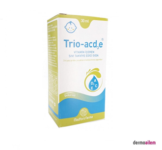 Besin Takviyesi ÜrünleriMEDFORS FARMAMedfors Farma Trio-ACD3E Vitamin İçeren Takviye Edici Gıda 30 ml