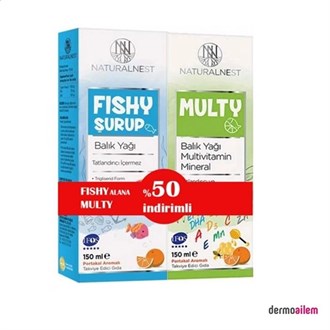 Besin Takviyesi ÜrünleriNaturalnestNaturalnest Multy Fish Oil 150 ml + Fishy Syrup Fish Oil 150 ml