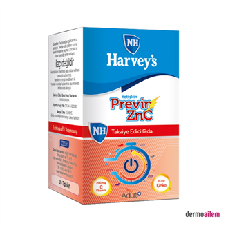Takviye Edici GıdalarNurse Harvey'sNurse Harveys Previn Zinc Adult 30 Tablet