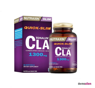 Takviye Edici GıdalarNutraxinNutraxin Quick-Slim Tonalin CLA 1300 mg 60 Kapsül