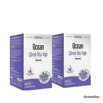 Sağlıklı YağlarOrzaxOrzax Ocean Çörek Otu Yağı 1000 mg 60 Kapsül | İkincisi Hediye