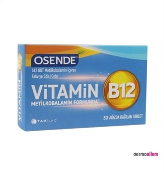 Takviye Edici GıdalarTab İlaçOsende Vitamin B12 30 Tablet