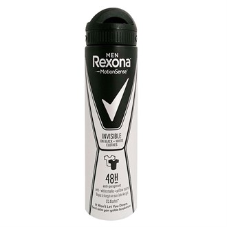 Erkek DeodorantRexonaRexona Men Invisible Black White 150 ml Deo Spray