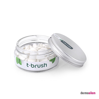 Diş MacunlarıT-BrushT-Brush Nane Aromalı Florürsüz 90'lı Diş Macunu Tableti