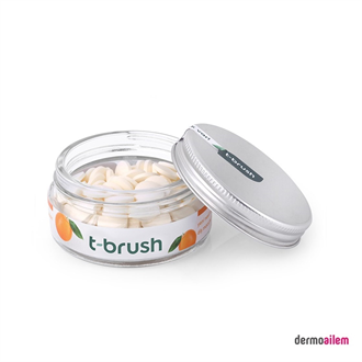 Diş MacunlarıT-BrushT-Brush Portakal Aromalı Flörürsüz 90'lı Diş Macunu Tableti