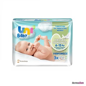 Temizleme ÜrünleriUni BabyUni Baby Hassas Dokunuş 52 Yaprak 3'lü Paket Islak Mendil