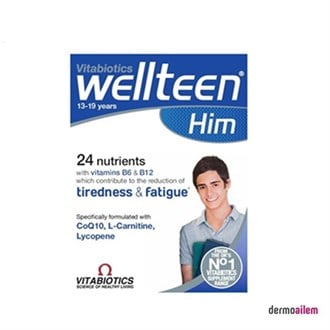 Takviye Edici GıdalarVitabioticsVitabiotics Wellteen Him 30 Tablet