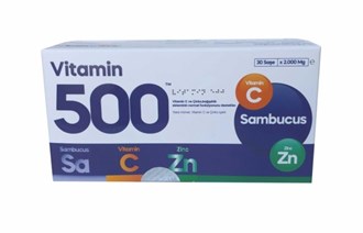Takviye Edici GıdalarFabrikaVitamin 500 Sambucus Kara Mürver Vitamin C Çinko